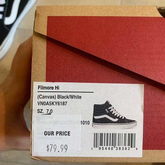 Vans SK8-HI Shoe Women's size 7- black and white - Picture 12 of 12